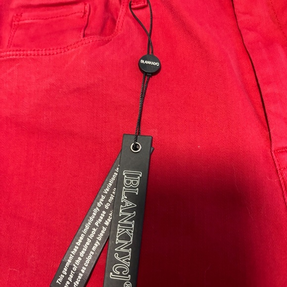 NWT BlankNYC high-rise skinny jeans, red, size 31 - Picture 5 of 6